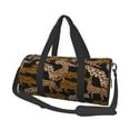 thumbnail image 1 of Fotbe Leopard Print Bolsa Deportiva de Lona Plegable con Estampado, Bolsa de Gimnasio con Bolsillo Seco/Húmedo, Bolsa de Viaje Ultraligera de Gran Capacidad, 1 of 6