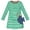 Green Fish, variant on Girls Casual Dress Cotton Short Sleeve Swan Embroidered 2 Years