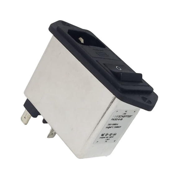 FN282-6-06 Power Entry Module Filtered M 3 POS 6A 250VAC ST 1 Port Switch/Fuse