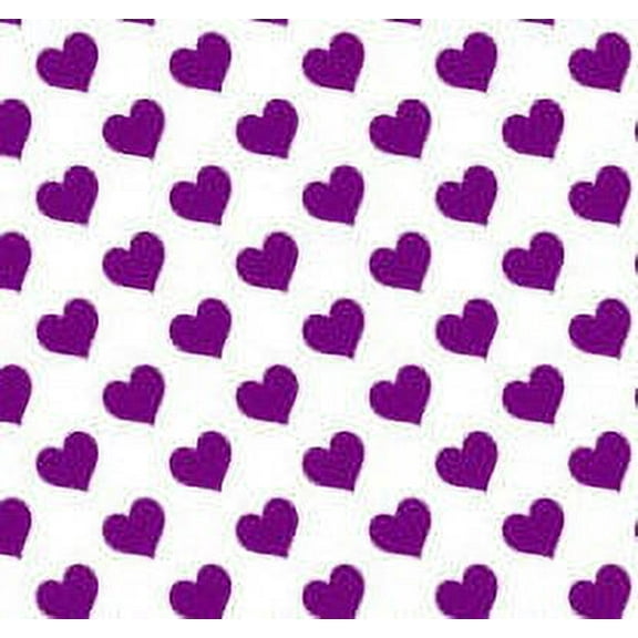 Dark Purple Heart Edible Cake & Cupcake Image Decoration Frosting Sheet
