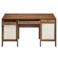 thumbnail image 6 of Capri 58" Wood Grain Office Desk in Walnut, 6 of 10