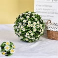 thumbnail image 2 of Yuoaen Household Imitation, White Flower Ball Outer Diameter 40Cm, Artificial, 2*Hemisphere, Clearance Sale, 2 of 8