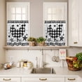 thumbnail image 3 of 3 Piece Kitchen Curtains and Valances Set Chicken Hen Cafe Curtains 36 Inch Length Rooster Animals Farmhouse Plaid Country White Wooden Valance & Tier Curtain for Living Room 54"x18"+27"x36"*2, 3 of 6