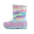 thumbnail image 4 of Kushyshoo Girls Snow Boots with Faux Fur Lining Purple Rainbow Warm Winter Shoes for Kids Size 10, 4 of 7