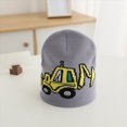 thumbnail image 2 of Toddler Kids Beanie Knitted Winter Outdoor Warm Hats Excavator Hat Fashion Trendy Hat for Boys Girls, 2 of 6