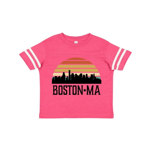 Inktastic Boston Massachusetts Skyline Sunset Boys or Girls Toddler T-Shirt