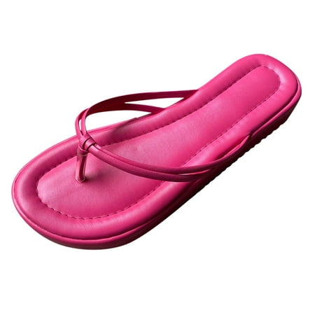 

Fsqjgq Flip Flops Arch Support Women Clear Women Platform Flip Flop Comfortable Wedge Flip Flops Walking Thong Slippers Dress Thong Sandals Hot Pink 41