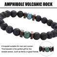 thumbnail image 3 of Hombres Mujeres Piedra Natural Lava Rock Difusor Pulsera Elástica Yoga Ágata Cuentas Pulsera Brazalete, 3 of 5
