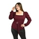 thumbnail image 1 of Blusa escote cuadrado Roman Fashion /Tallas Extras, 1849 (Vino) vino 42, 1 of 6