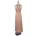 thumbnail image 2 of Llove Spring Floral Print Elastic Waist Criss Cross Back Long Maxi Dress, 2 of 4