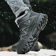 thumbnail image 2 of Durtebeua Men Shoes Couple Hiking Shoes Fashion Thick Sole Outdoor Mountaineering Sneakers Boots Small Black,9, 2 of 5