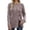 Rose Gold, variant on Women's Solid Color Autumn/winter Button Open Knit Cedar Round Collar Strip Top Long Sleeve T Shirt 1 Polyester Shirts Women