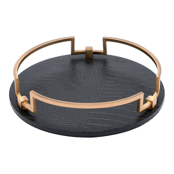Modern Contemporary Decorative Boxe Tray Decor, Black
