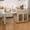 wood, variant on CBJCBJ Kitchen Island with Storage | Expandable Retractable on Wheels 71.65" L| Space-Saving of Island Cart Brown