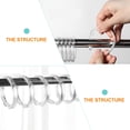thumbnail image 3 of Transparent Plastic Shower Curtain Rings for Bathroom 24 Pieces Durable and Sturdy, 3 of 8