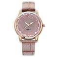 thumbnail image 2 of Walbest Women Wrist Watch Three-Hand Stainless Steel Watch, Faux Leather Strap Round Dial Precise Time Display Ladies Quartz Watch Birthday Anniversary Gift, 2 of 6