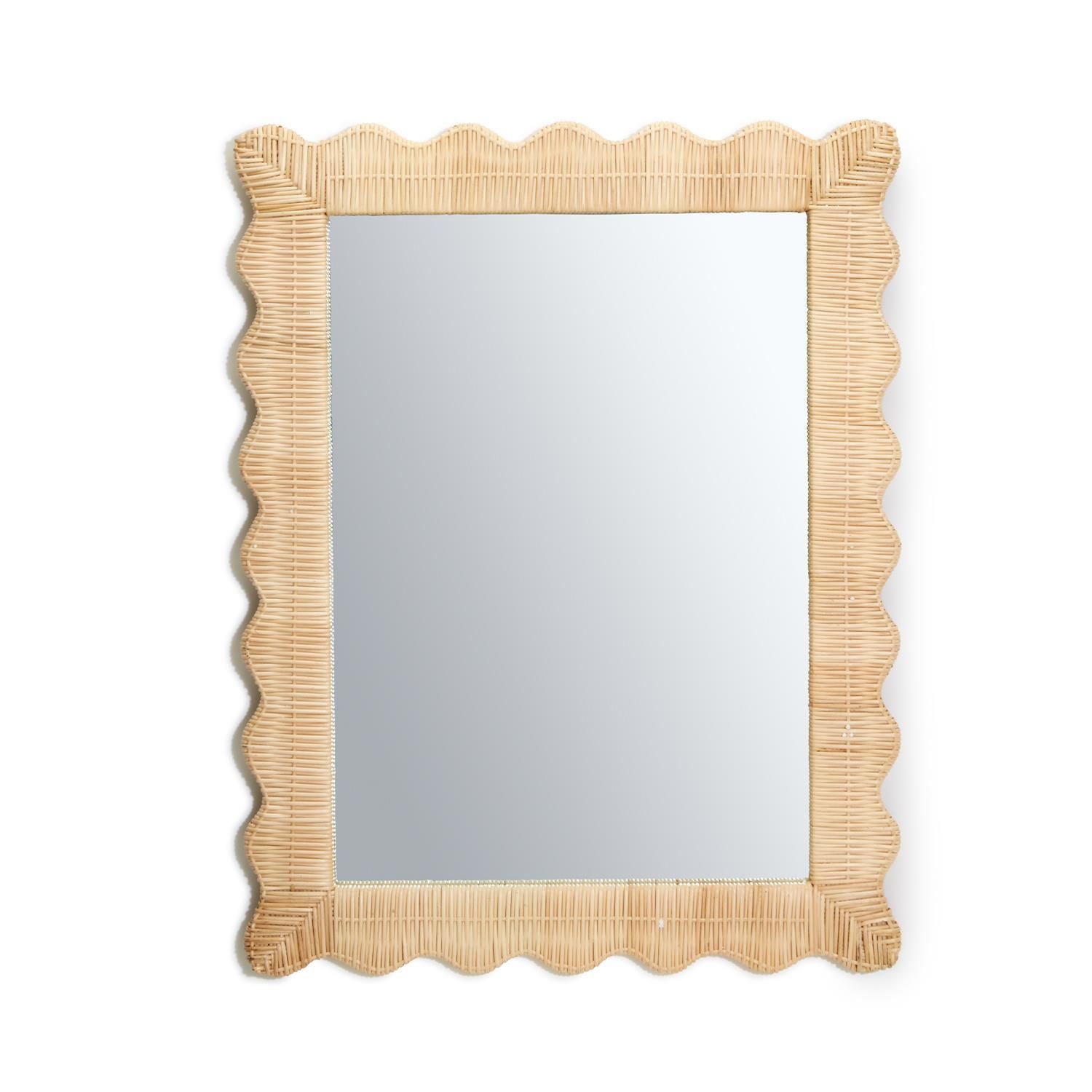 Two's Company Wicker Weave HandCrafted Wall Mirror