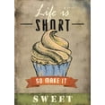 thumbnail image 2 of JMB Designs 19x24 White Modern Wood Framed Museum Art Print Titled - Life is Short, 2 of 4