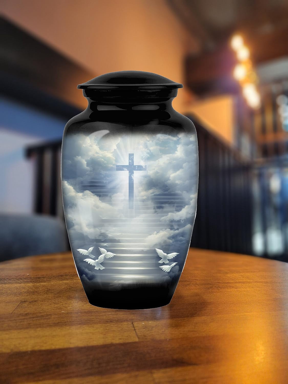 Heavenly Cross Urns,Holy Cross Heaven urn, for Cremation Ashes Large UrnUrns for Adult Cremation Ashes & Urns for Human Ashes for Home or Burial Cremation Urns