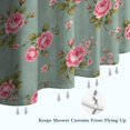 thumbnail image 6 of Pioneer Flower Floral Print Pattern Shower Curtain 84"x72", Bathroom Decorative Shower Curtain Set with 12 Hooks, Waterproof Washable, 6 of 6