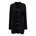 thumbnail image 5 of BYHONG Long Sleeve Shirts for Women Womens Button Down Shirts Plaid Shackets Business Casual Blouse Top Black S, 5 of 5