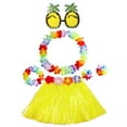 thumbnail image 3 of Hawaiian Grass Skirt Pineapple Sunglasses for Kids Girls Women Summer Beach yellow, 3 of 8