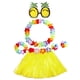 thumbnail image 3 of Falda De Hierba Hawaiana Con Corona De Flores Para Favores De Fiesta Amarillo Hawaiano SM SunniMix Falda de hierba hawaiana, 3 of 8