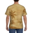 thumbnail image 3 of Vsdgher Retro Palm Tree Print Men's Dry Fit Mesh Athletic Shirts Moisture Wicking Tennis T-Shirt Tops, 3 of 9