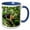 Blue/White, variant on 3drose, White-faced Capuchin Monkey. Roatan, Bay Islands, Honduras, 11oz Two-tone Yellow Mug