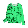 thumbnail image 4 of Spazoro Toddler Kids Girls Boys Sweatshirts, Fall Winter Crew Neck Long Sleeve Tie Dye Tops for Childs Girls Boys Green Size 9 T, 4 of 6