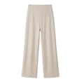 thumbnail image 5 of Annhoo Maternity Wide Leg Pants for Women Striped Elastic Waist Soft Lightweight Bottoms for Vacation Walking, 5 of 6