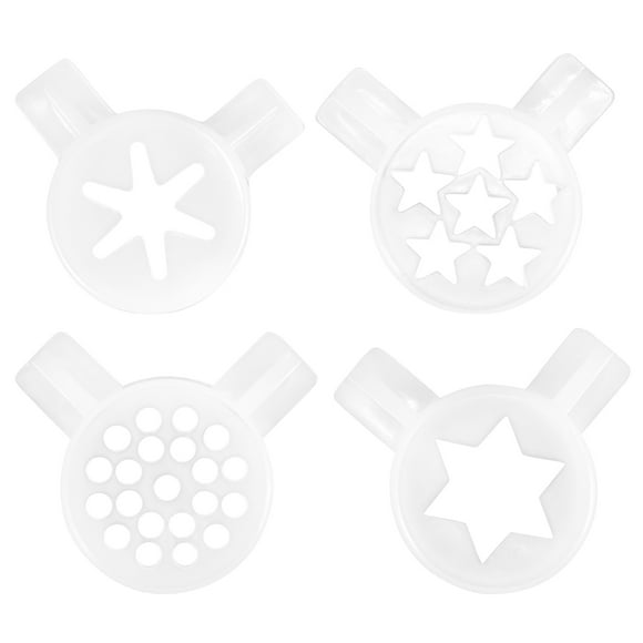 BRIGHTFUFU 4 boquillas para máquina de helado, tapas de modelado, accesorios, piezas de repuesto para máquina de helado