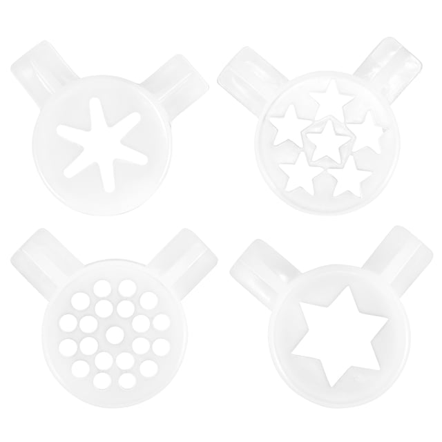 KAKOWELY 4 Pcs Embouts de Machine à Crème Glacée Capuchons de Modélisation Raccords Pièces de Rechange pour Machine à Crème Glacée,1.97x"X1.77"X0.28 Pouces