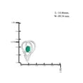 thumbnail image 3 of JewelersClub 0.45 CTW Emerald Stud Earrings – Sterling Silver (.925)| Hypoallergenic Studs for Women - Oval Cut Set with Push Backs, 3 of 3
