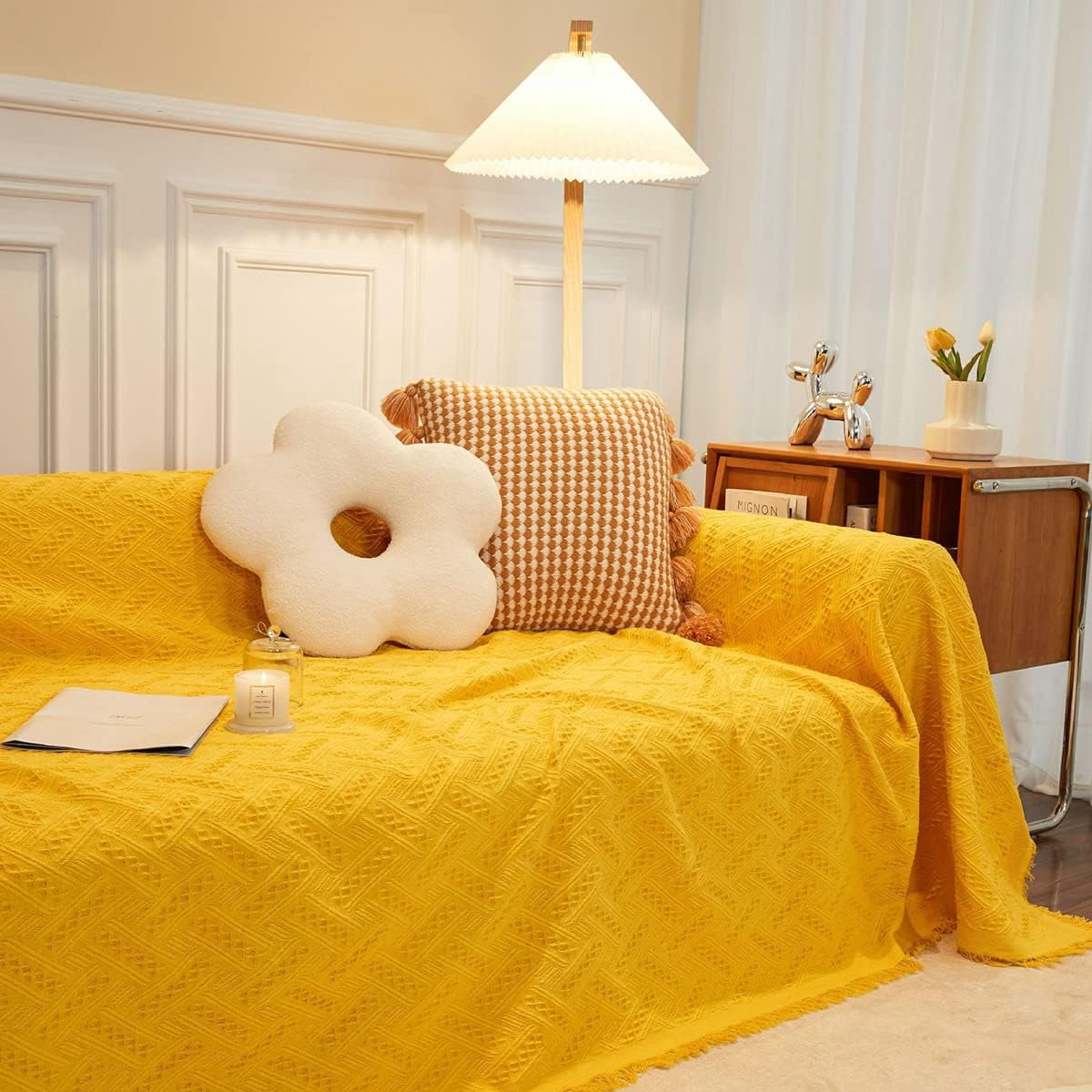 Couch Cover Sheet Blanket, Oversized Reversible Covers for 3-4 Cushion High Backed Backrest Sofa, Extra Large Furniture Decoration Covers Sofa Slipcovers, L Shape U-Shaped Sectional Protector
