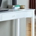 thumbnail image 3 of Kings Brand Furniture White Wood Writing Desk – Home Office Workstation with Drawer & Sturdy 4-Leg Design, 3 of 6