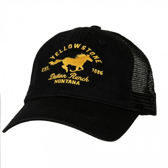 Changes Yellowstone Dutton Ranch Horse Logo Men's Adjustable Hat Black, One Size