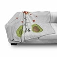 thumbnail image 3 of Avocado Soft Flannel Fleece Throw Blanket, Valentines Day Themed Cartoon Avocado Couple in Love with Graphic Heart Shapes, Cozy Plush for Indoor and Outdoor Use, 50" x 60", Multicolor, by Ambesonne, 3 of 6