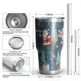 thumbnail image 6 of 30oz Dark Blue Christmas Santa Pattern Tumblers Stainless Steel Tumbler with Lid and Straw,Vacuum Insulated Double Wall Travel Tumbler Cups Mug with Cleaning Brush for Coffee,Tea, 6 of 7