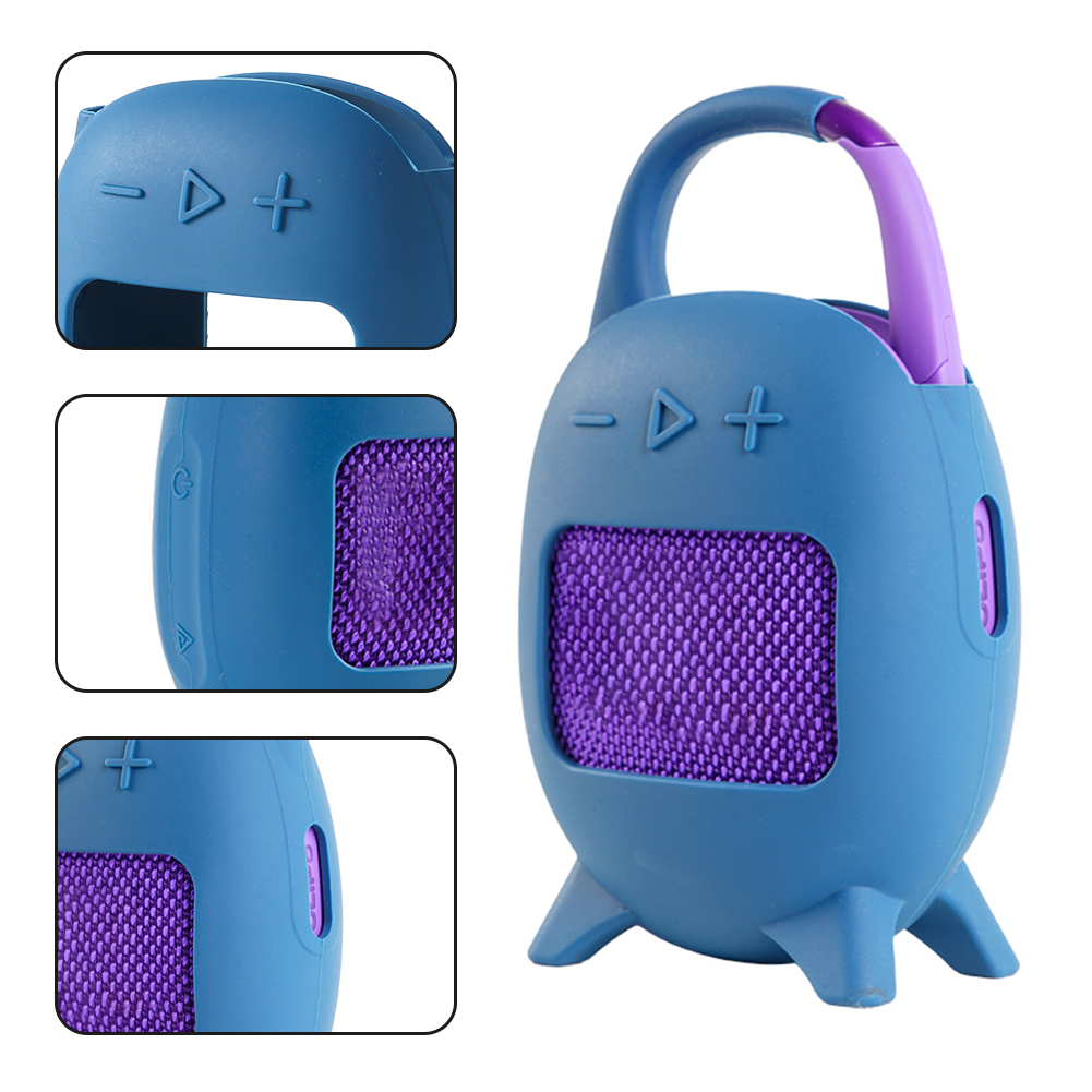 Coque Silicone Pour Enceinte JBL Clip 4 - Protection étanche, Antidérapante, Avec Fond Plat Pour Meilleure Stabilité Et Son