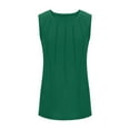 thumbnail image 4 of Yuyuzo Débardeurs Plissés pour Femmes Sans Manches à Col Ras du Cou T-Shirts Fluides Décontractés Amples Camisoles Chemises Blouses, 4 of 6