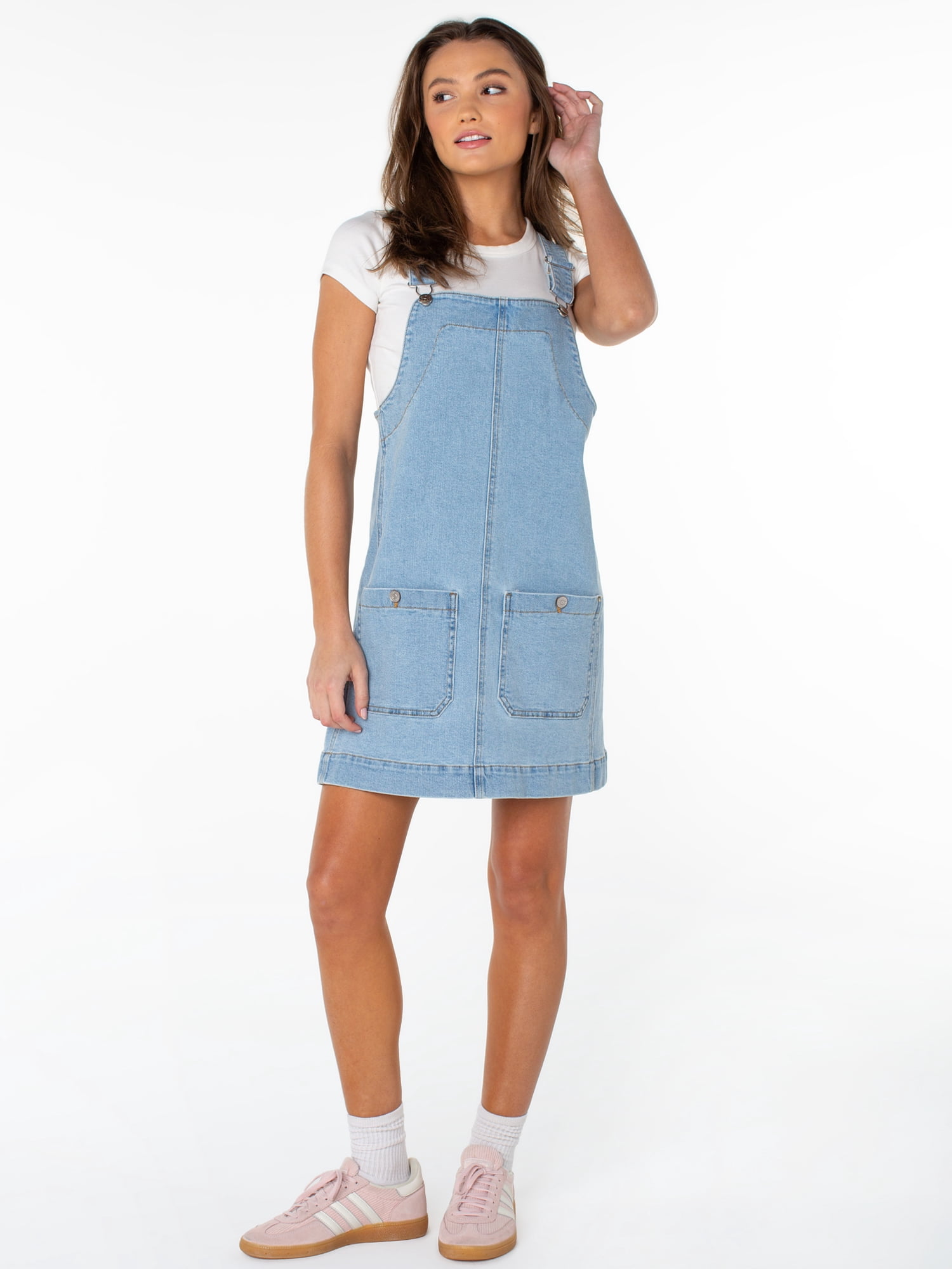 Celebrity Pink Women's and Women's Plus Pinafore Dress, Sizes XS-4X