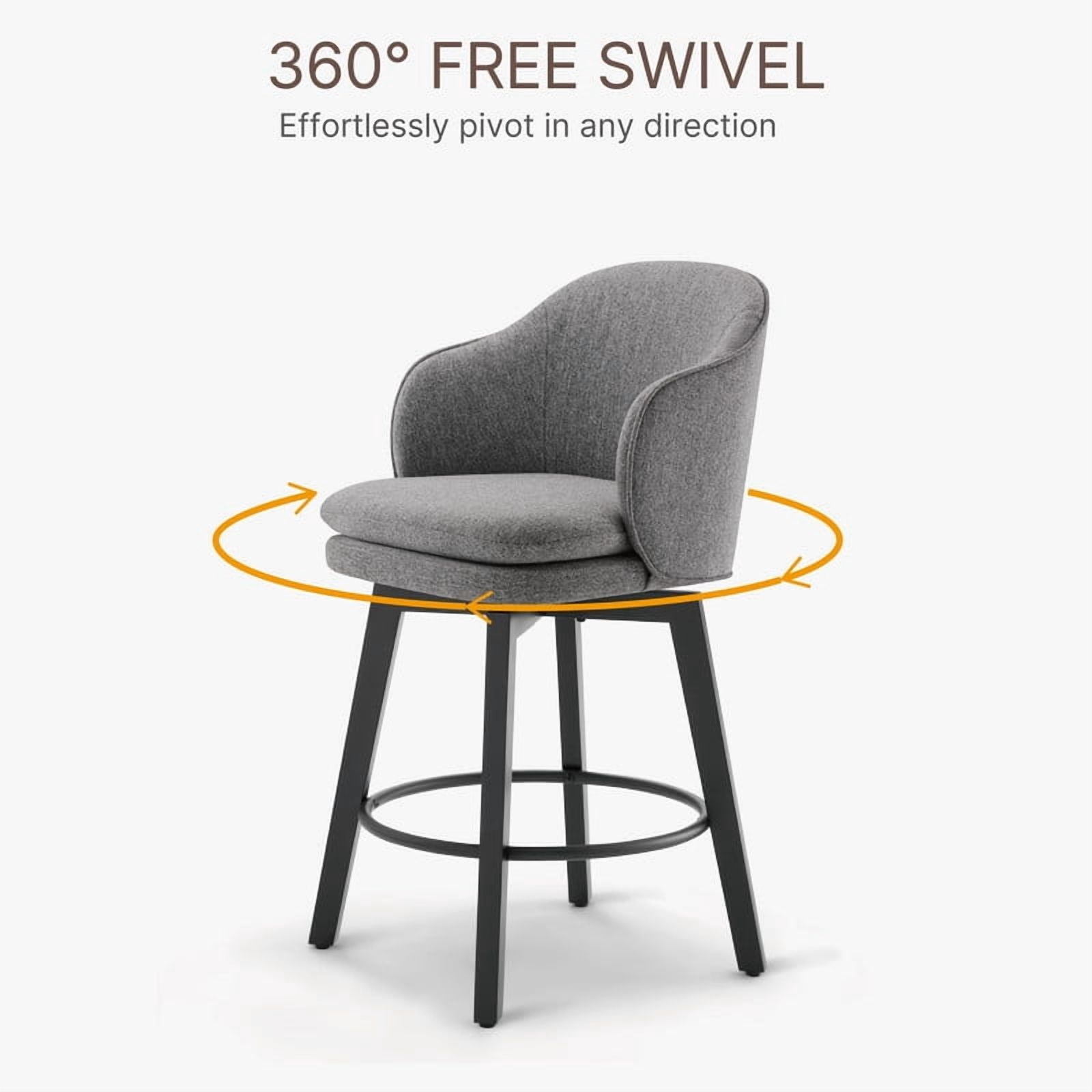 CHITA Modern Swivel Counter Height Bar Stools with Arm