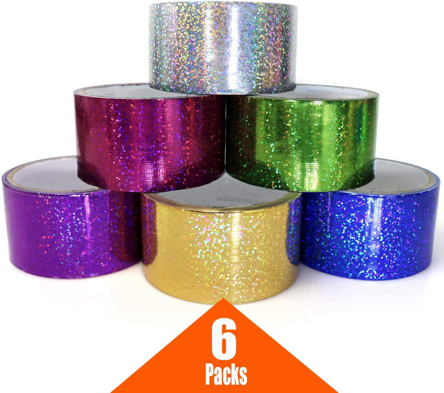 2.4 Inches x 55 Yards Metallic Tape Mirror Tape Duct Tape DIY Decorative Tapes Gold 