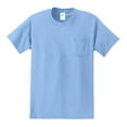 thumbnail image 2 of Men's Essential T Shirt with Pocket Light Blue S, 2 of 6