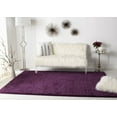 thumbnail image 3 of SAFAVIEH August Carlene Solid Plush Shag Area Rug, Lilac, 6'7" x 6'7" Square, 3 of 8
