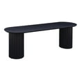 thumbnail image 2 of Moe's Home Collection Povera Dining Bench Black Wood Dining Benches, 2 of 3