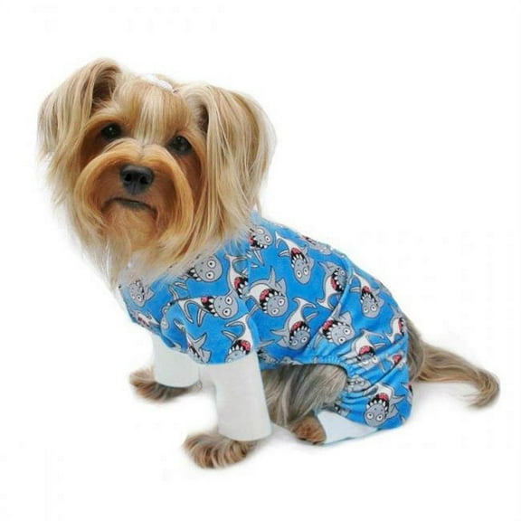 Ultra Soft Plush Minky Silly Sharks Pajamas - Large