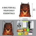 thumbnail image 2 of Vsdgher Magma Fire Black Dragon Drawstring Backpack Water Resistant String Bag Sports Sackpack Gym Sack for Men Women, 2 of 6