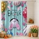 thumbnail image 5 of Cortina de Baño de Pascua, Sin Taladros, con 12 Ganchos, 5 of 6